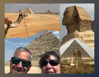 Dennis Mackulin at the Great Pyramid of Giza
